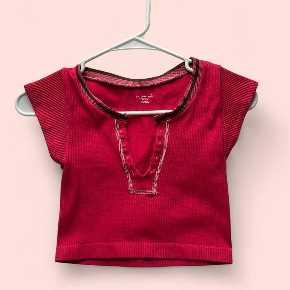 Urban Outfitters Hot Pink Go For Gold Crop Top